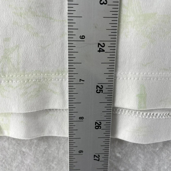 Lands' End Polo Shirt  Womens 2X White Green Print Collared Short Sleeve Casual - Picture 5 of 13